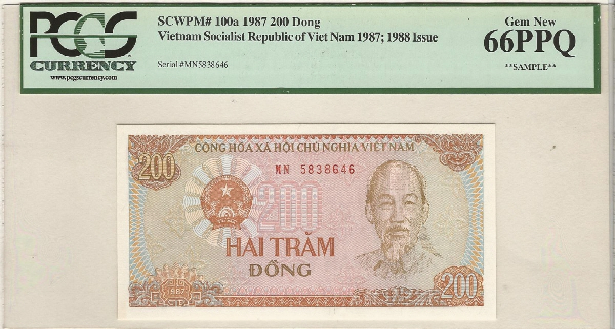 베트남 1987년 200동 PCGS 66등급