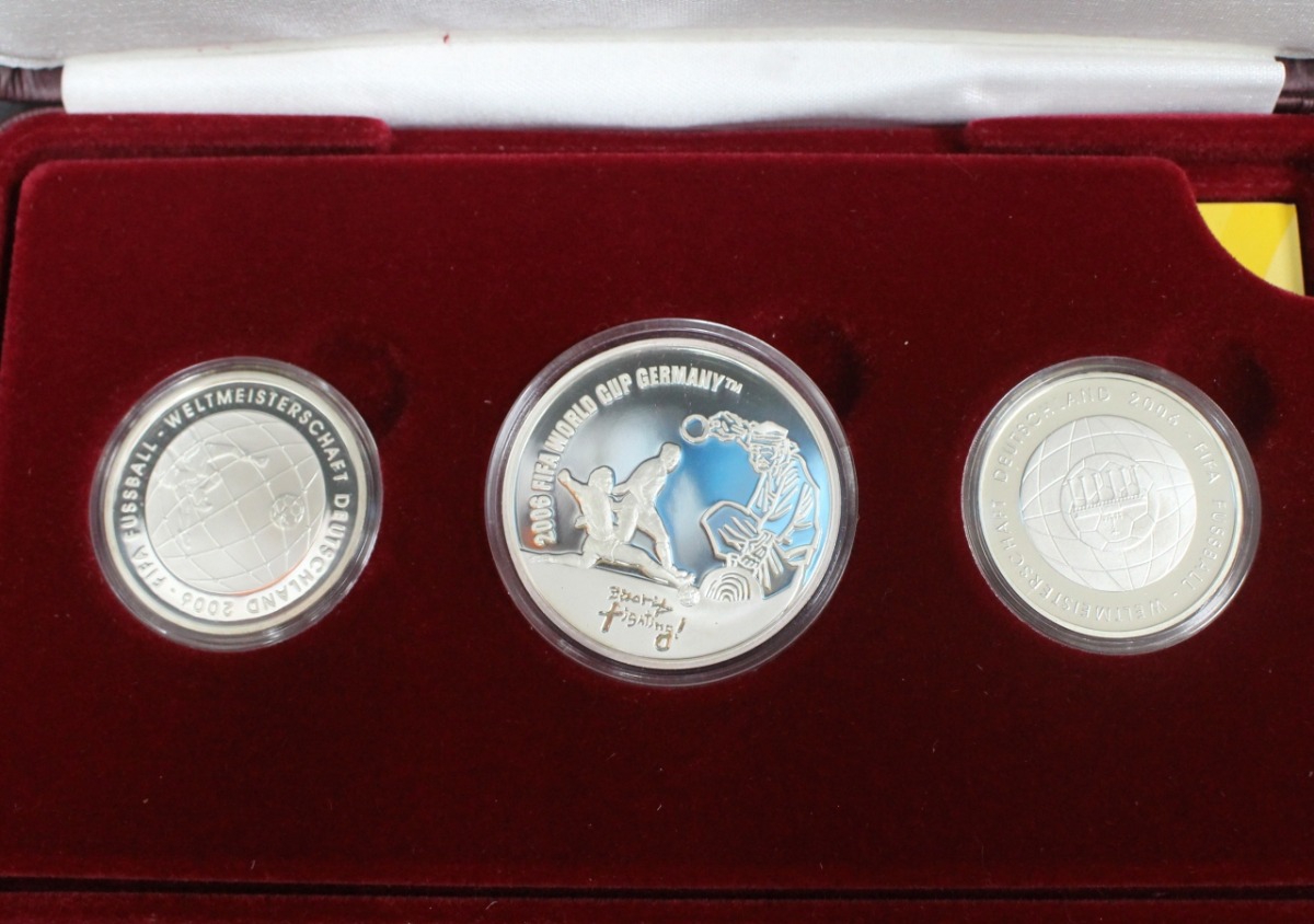 한국조폐공사 2006년 독일 월드컵 기념 은메달 3종 세트 (독일 기념 은화 2개 포함)
