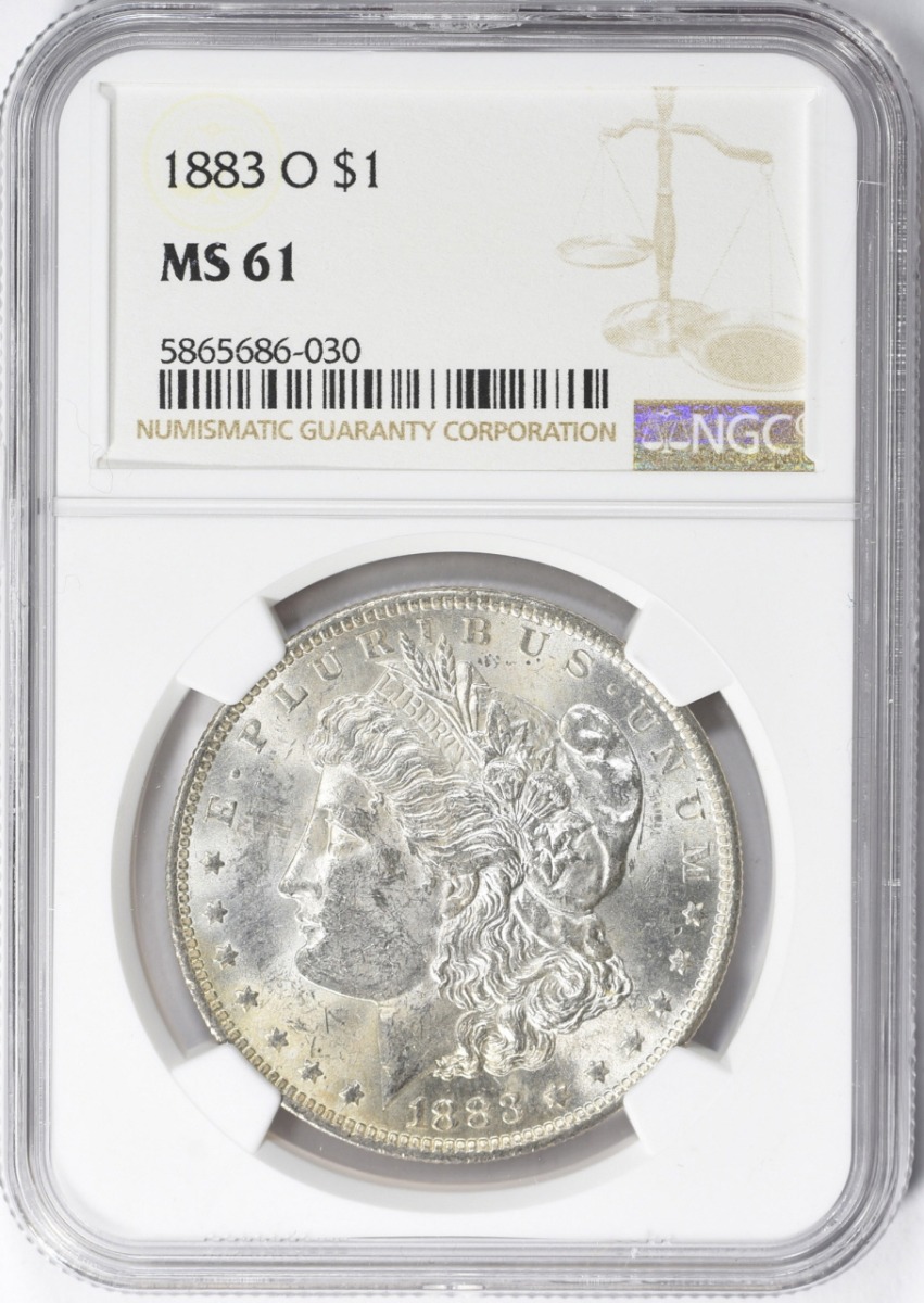 미국 1883년 1$ 모건 달러 미사용 은화 NGC 61등급 (&quot;O&quot; 마크)