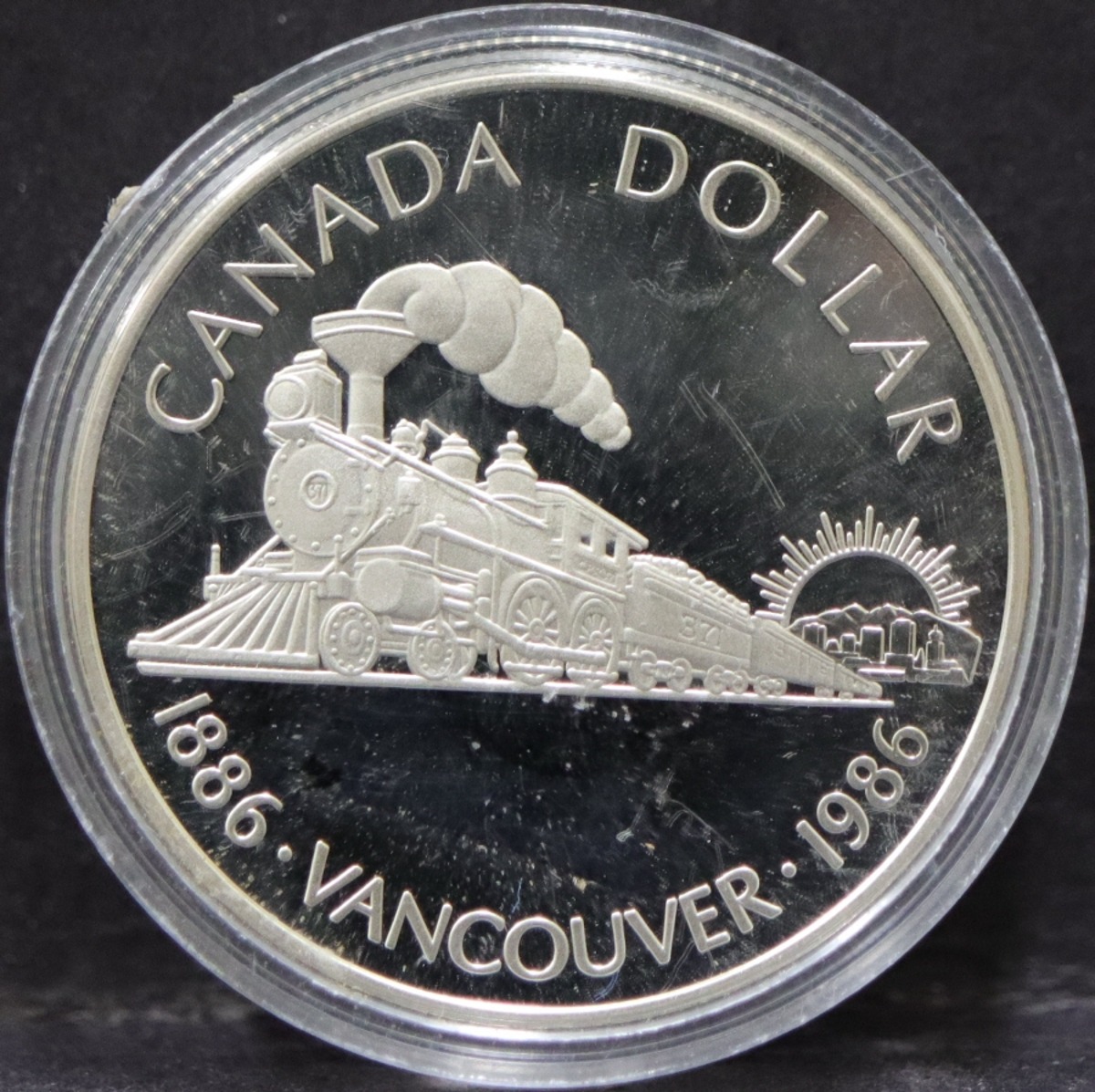캐나다 1986년 밴쿠버 대륙횡단철도 (대륙횡단열차) 100주년 기념 은화