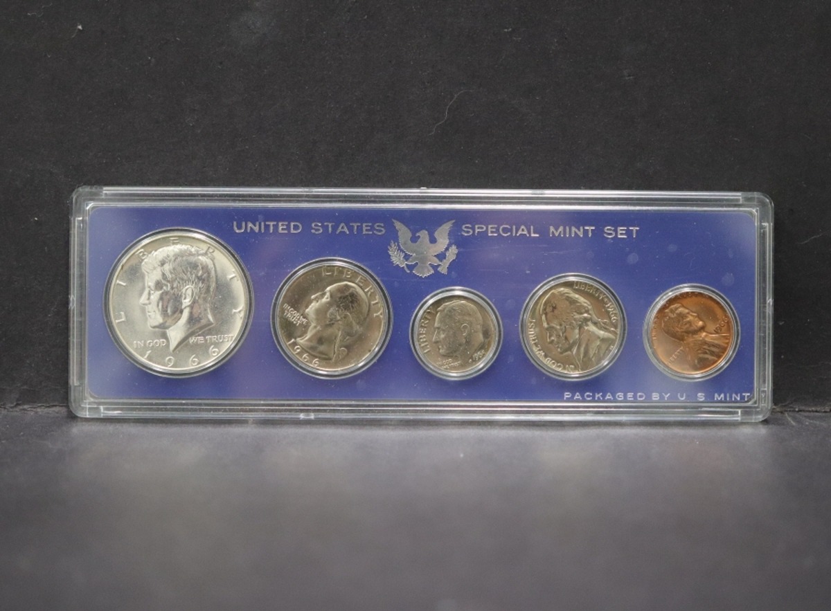 미국 1966년 현행 주화 프루프 - 스페셜 민트 세트 (케네디 하프달러 은화 포함)
