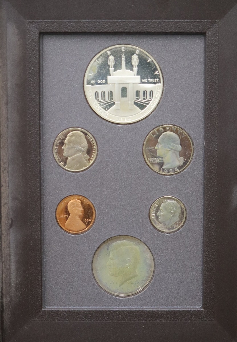 미국 1984년 현행 프루프 민트 6종 Prestige 민트 세트 (미국 올림픽 콜로세움 기념 은화 포함)