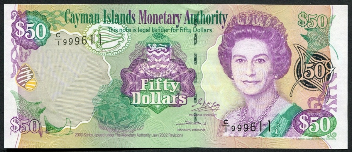 케이만 섬 (카리브해, 케이맨 제도) 2003년 50달러 미사용