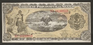 멕시코 1914년 2페소 대형 지폐 미사용