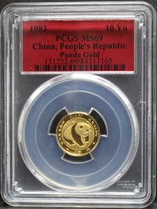 중국 1983년 팬더 1/10oz 금화 PCGS 69등급