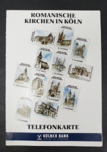 독일 (쾰른 지방) 로마네스크 양식 교회 도안 미사용 공중 전화 카드 12종 세트 미사용