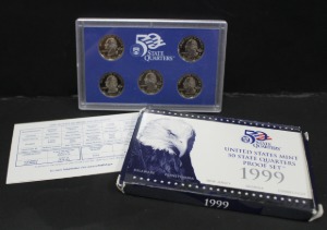 미국 1999년 현행 쿼터 (25센트) 프루프 5종 민트 세트
