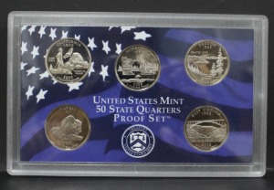 미국 2005년 현행 주화 및 주성립 기념 쿼터 (25센트) 프루프 11종 민트 세트