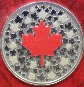 캐나다 2018년 메이플 (가을 빨간 낙엽) 5달러 기념 주화