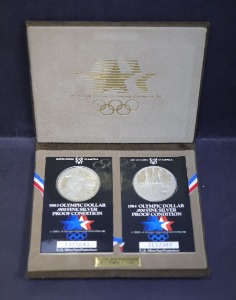 미국 1984년 LA올림픽 기념 은화 2종 세트