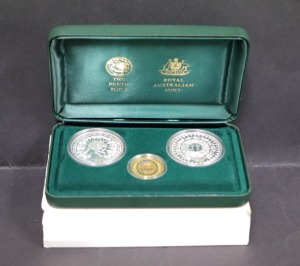 호주 2000년 시드니 올림픽 기념 금은화 3종 세트