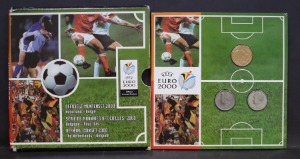 네덜란드, 벨기에 2000년 UEFA (유럽 축구 리그) 기념 주화 4종 민트첩