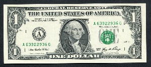 미국 2006년 1달러 레이더 (6392 2936) 미사용