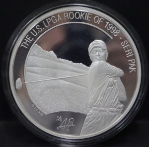 한국조폐공사 1998년 박세리 대형 은 (12oz) 은메달
