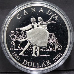 캐나다 2001년 국립 발레단 50주년 기념 은화
