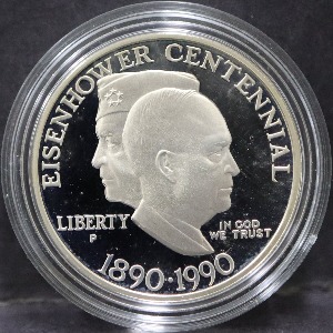 미국 1990년 34대 대통령 아이젠하워 탄생 100주년 기념 은화