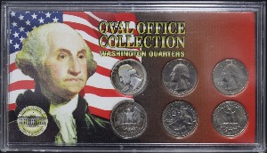 미국 1937~1993년 워싱턴 쿼터 6종 민트 세트 (은화 2개 포함)