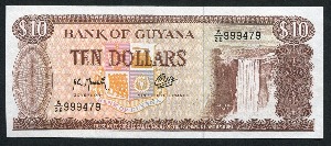 가이아나 1996년 10달러 미사용