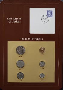 세계의 현행주화 스웨덴 1981년~1984년 6종 미사용 주화 및 우표첩 세트