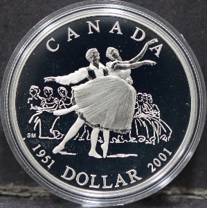 캐나다 2001년 국립발레단 창립 50주년 (1951~2001) 기념 발레 은화