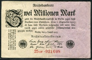독일 1923년 3백만 마르크 3,000,000 미사용