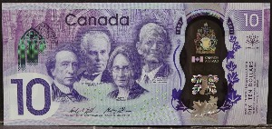 캐나다 2017년 10달러 독립 150주년 기념 폴리머 지폐 미사용