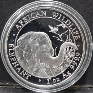 소말리아 2018년 코끼리 프루프 은화