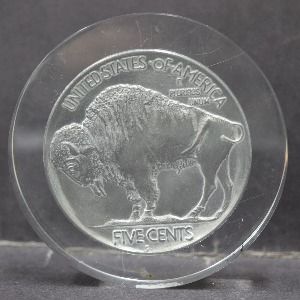 미국 1913~1938년 버팔로 5센트 도안 문진 메달
