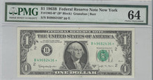 미국 1963년 1달러 - 뉴욕 조폐청 발행 (New York) PMG 64등급 