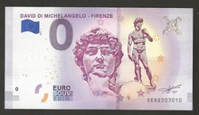 유럽 2018년 0유로 미켈란젤로 지폐
