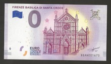유럽 2018년 0유로 피렌체 산타 크로체 성당 지폐