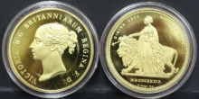 중국 1996년 세계 유명 코인 - 우나 앤 라이언 (영국 1839년 발행) 2종 동메달 세트