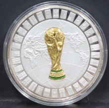 한국조폐공사 2002년 한일 월드컵 (금 10g 삽입) 1kg 은메달