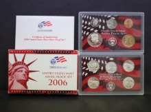 미국 2006년 현행 주화 및 주성립 기념 쿼터 은화 프루프 10종 민트 세트 (은화 7개 포함)