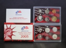 미국 2005년 현행 주화 및 주성립 기념 쿼터 은화 프루프 11종 민트 세트 (은화 7개 포함)