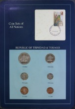 세계의 현행주화 트리니다드토바고 1979~1994년 6종 미사용 주화 및 우표첩 세트