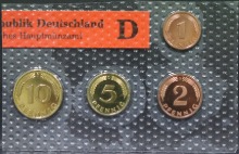 독일 1996년 1~10페닝 프루프 주화 미사용 4종 세트