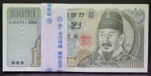 한국은행 라 10000원 4차 만원권 03포인트 100매 다발 미사용