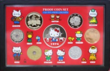 일본 20044년 헬로 키티 탄생 30주년 기념 - 키티 은메달 삽입 현행 프루프 민트