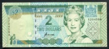 피지 2002년 2달러 준미사용