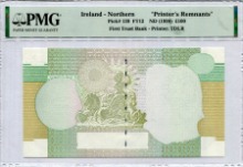 북아일랜드 (영국령) 1998년 100파운드 시쇄권 PMG 인증