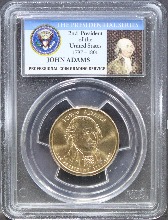 미국 2007년 제2대 대통령 - 존 애덤스 1달러 주화 미사용 PCGS 인증