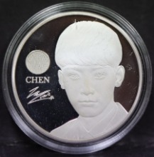한국 2018년 엑소 (Exo) - 첸 (Chen) 공식 기념 은 메달 - 일반형