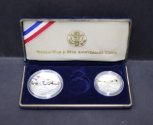 미국 1995년 세계2차대전 연합군 승리 50주년 기념 은화, 동화 2종 세트 (금화 미포함)