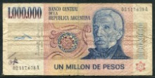 아르헨티나 1982년 1,000,000페소 미품