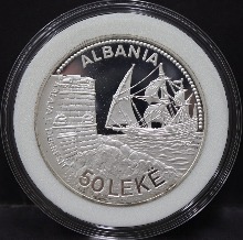 알바니아 1987년 두라초 항구 5oz 은화