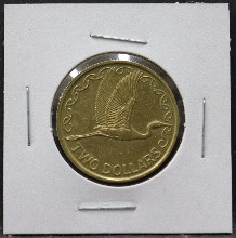 뉴질랜드 1991년 2달러 주화 사용제