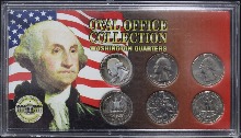 미국 1937~1993년 워싱턴 쿼터 6종 민트 세트 (은화 2개 포함)