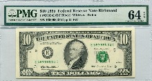 미국 1995년 10$ 10달러 조폐국 E 보스턴 발행 PMG 64등급