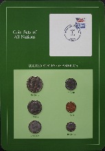 세계의 현행주화 미국 1993년~1995년 6종 미사용 주화 및 우표첩 세트
